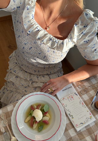 Short Sleeve Frill Maxi Dress