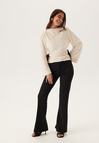 Side Slit Sequin Top