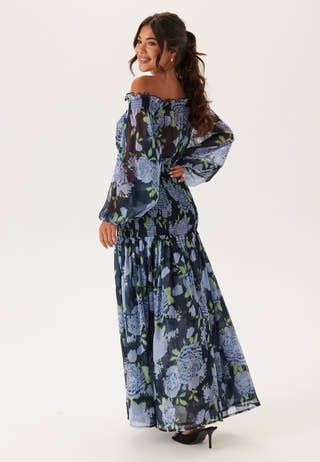 Smock Off Shoulder Maxi Dress