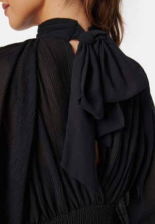 Structured Bow Midi Dress