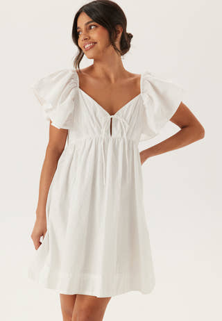 Tie Back Frill Short Dress