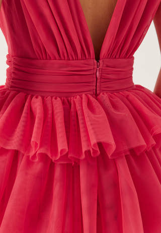 Tulle Frill Gown