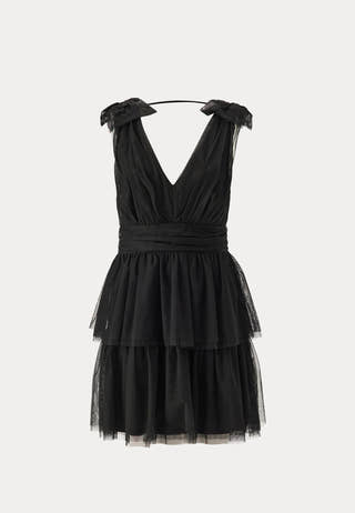 Tulle Frill Short Dress