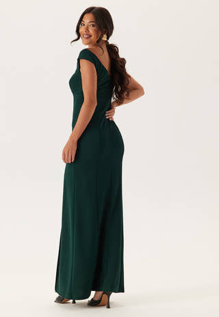 Twist Off Shoulder Gown