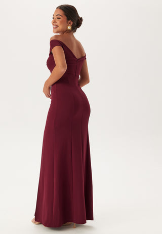 Twist Off Shoulder Gown