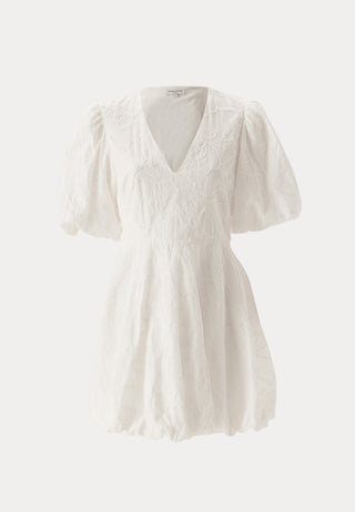 V-neck Bubble Hem Short Dress