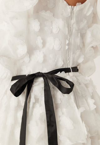 V-neck Frill Floral Dress