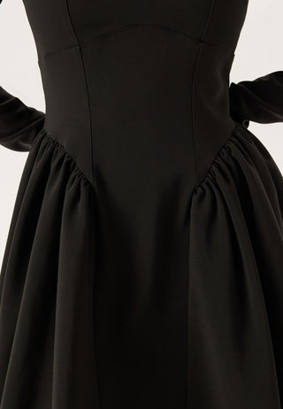 Volume Skirt Long Sleeve Mini Dress