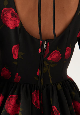 Volume Skirt Long Sleeve Mini Dress