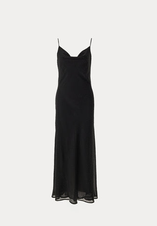 Waterfall Embellished Slip Ankle Dress