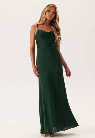Waterfall Mermaid Satin Gown