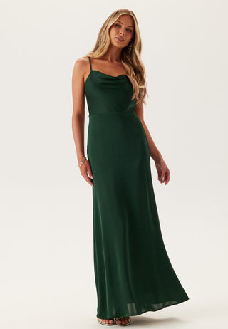 Waterfall Mermaid Satin Gown