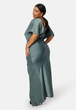 Wrap Satin Gown
