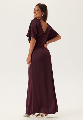 Wrap Satin Gown
