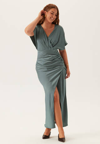 Wrap Satin Gown