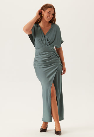 Wrap Satin Gown