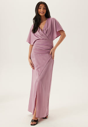 Wrap Satin Gown