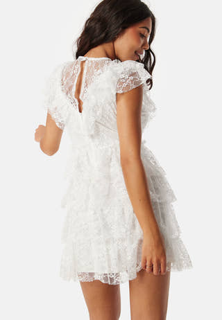 Lace Frill Short Dress