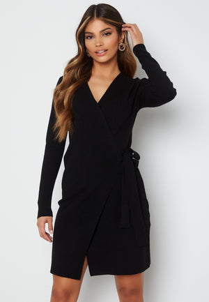 Odelia knitted wrap dress
