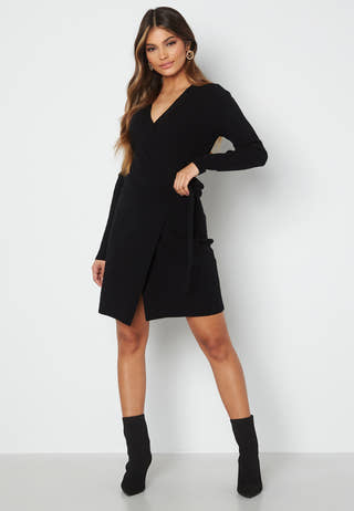 Odelia knitted wrap dress