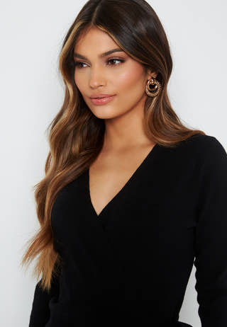 Odelia knitted wrap dress