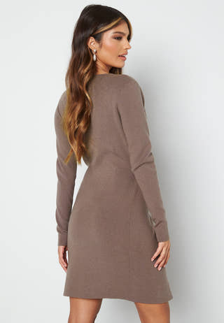 Odelia knitted wrap dress