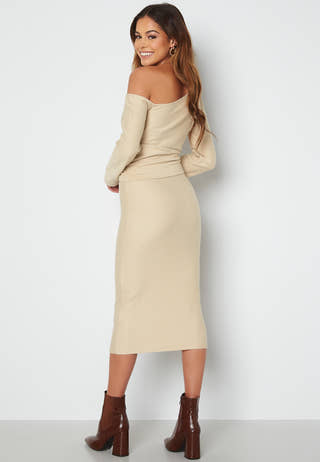 Odette knitted peaky shoulder dress