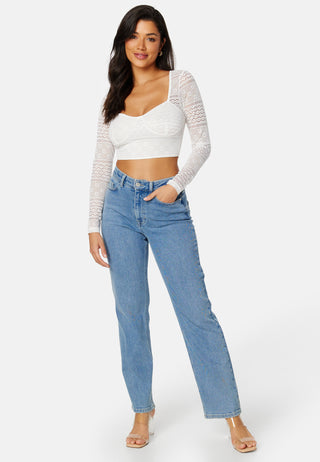 Lace L/S Bustier Top