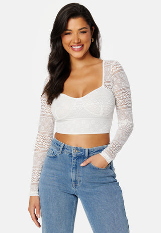 Lace L/S Bustier Top