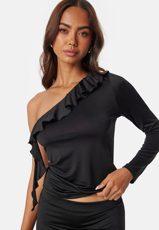 One Shoulder Frill Top