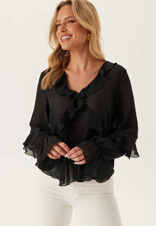 Open Back Frill Blouse