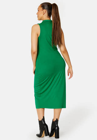 Philippa drapy button dress