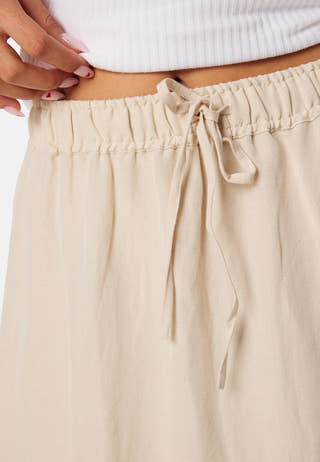 Linen Blend Maxi Skirt