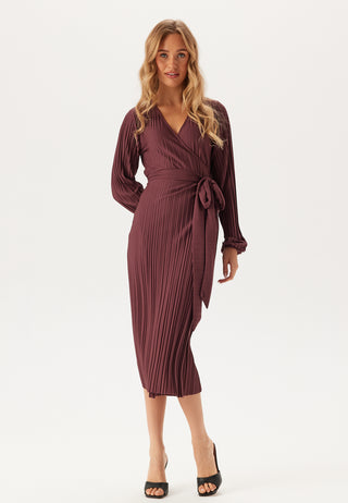 Pleated Wrap Dress