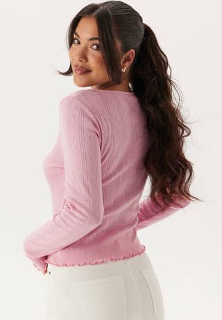 Pointelle Cardigan Top