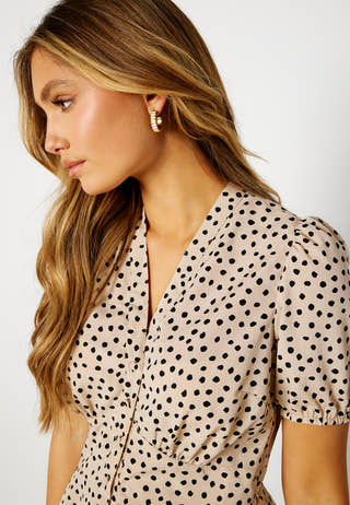 Prue balloon sleeve blouse