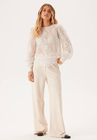 Puff Sleeve Embroidered Blouse