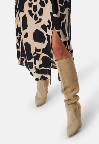 Puff Sleeve Midi Dress