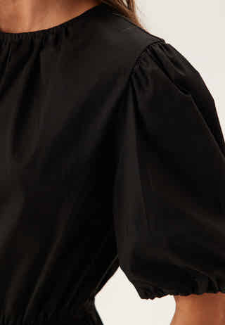 Puff Sleeve Peplum Blouse