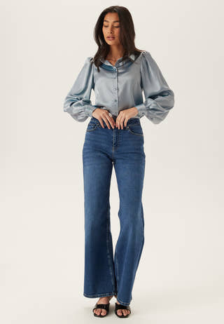 Puff Sleeve Satin Shirt