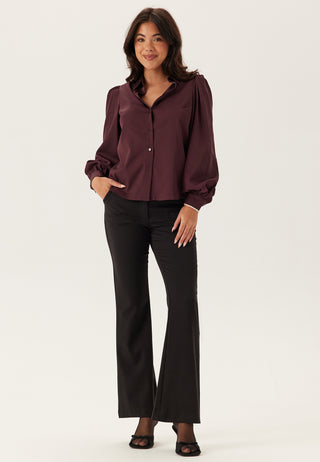 Puff Sleeve Satin Shirt