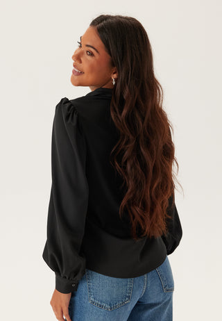 Puff Sleeve Satin Shirt
