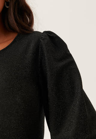 Puff Sleeve Sparkling Dress