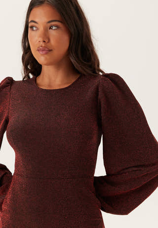 Puff Sleeve Sparkling Dress