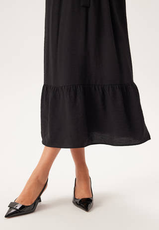 Puff Sleeve Structured Dress