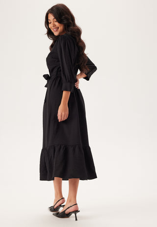 Puff Sleeve Structured Dress