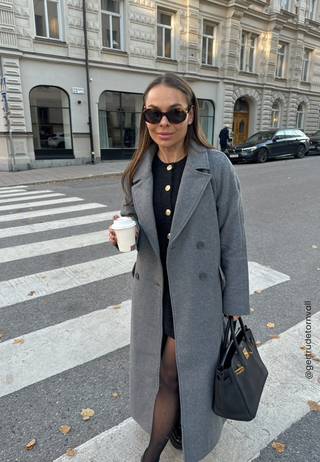 Raglan Sleeve Wool Blend Coat