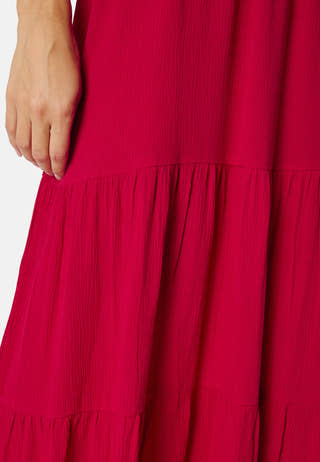 Puff Sleeve Viscose Dress