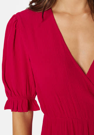 Puff Sleeve Viscose Dress