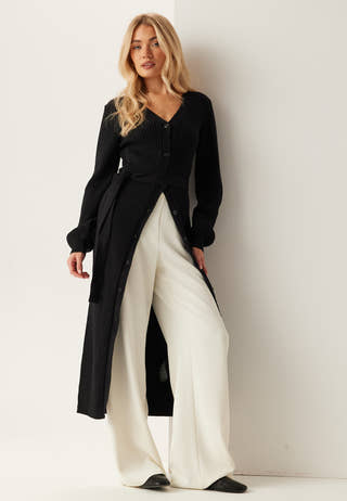 Rib Knitted Cardigan Dress